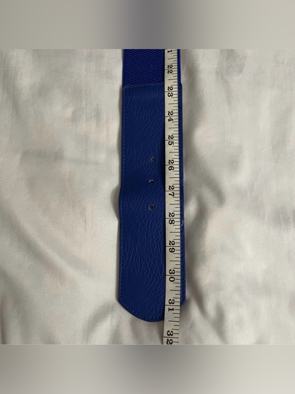 Royal blue elastic waistband belt - Picture 6 of 7